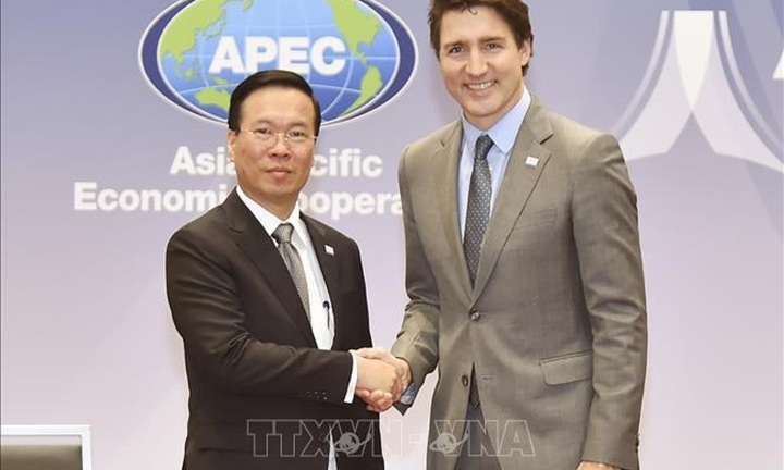 Chủ tịch nước gặp gỡ Thủ tướng Canada và các lãnh đạo APEC