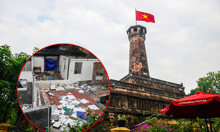 Hình ảnh không đẹp mắt ở di tích lịch sử văn hoá Cột cờ Hà Nội