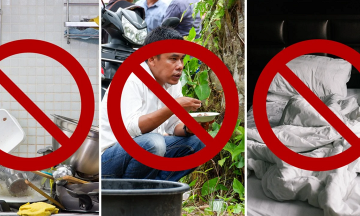Huyện ở Trung Quốc phạt tiền hành vi ngồi xổm khi ăn và không dọn nhà