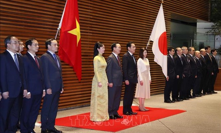 Lễ đón chính thức Chủ tịch nước Võ Văn Thưởng thăm Nhật Bản