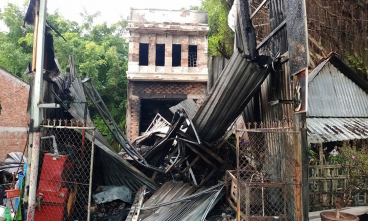 Cháy nhà ở Vĩnh Long, 2 cha con tử vong