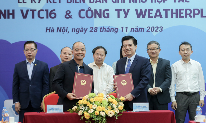 Kênh VTC16 ký kết Biên bản ghi nhớ hợp tác với WeatherPlus