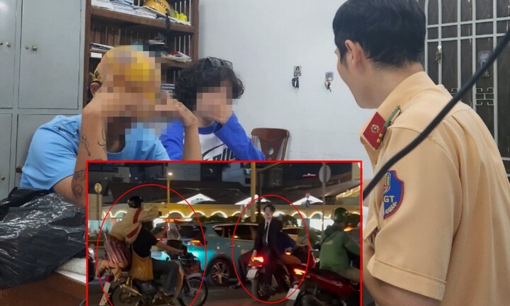 Đứng trên yên xe quay clip đăng TikTok, 2 thanh niên bị xử phạt