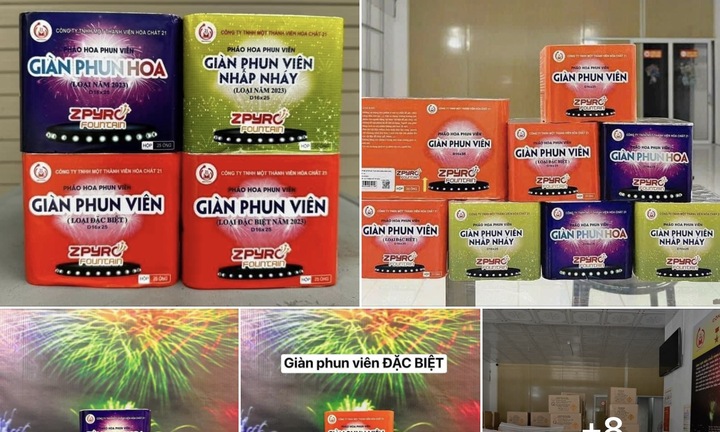 Chợ mạng bán tràn lan pháo hoa Tết