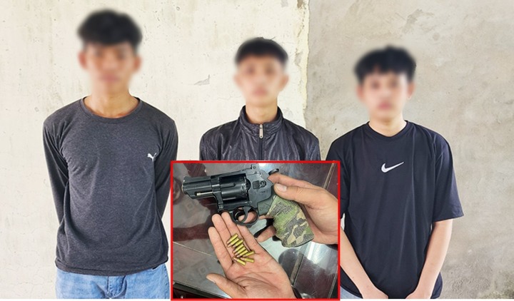 Bắt nhóm thanh thiếu niên mang súng ra quán cà phê giải quyết mâu thuẫn