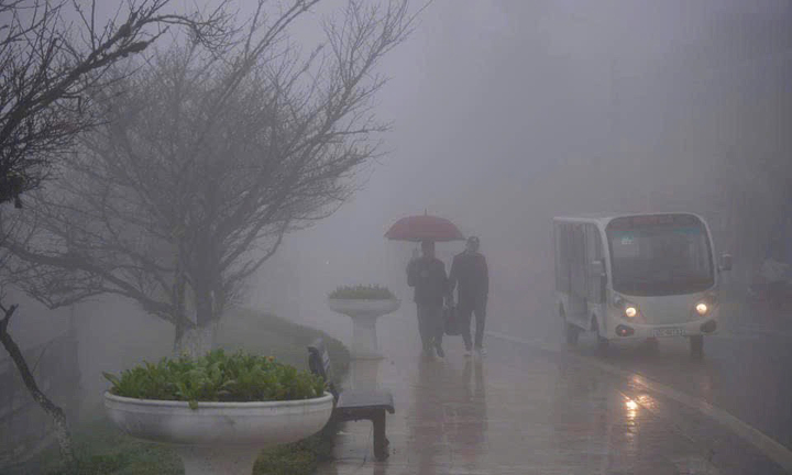 Nhiệt độ giảm sâu, Sa Pa chìm trong mưa rét và sương mù