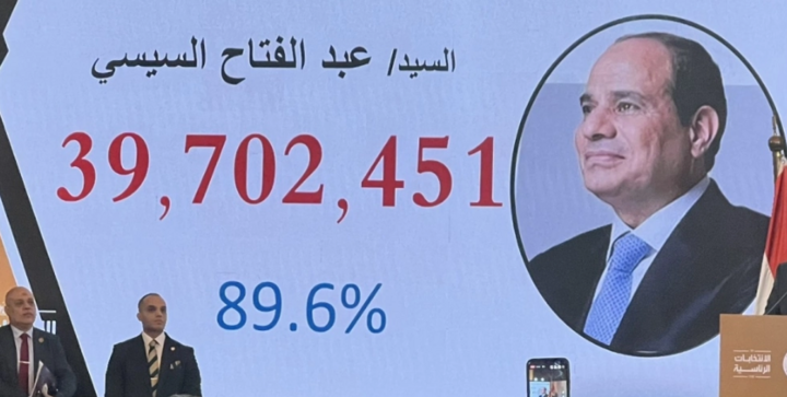 Tổng thống Ai Cập tái đắc cử nhiệm kỳ thứ 3, đạt gần 90% phiếu bầu