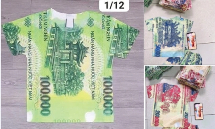 Quần áo in hình tiền Việt Nam có bị phạt?
