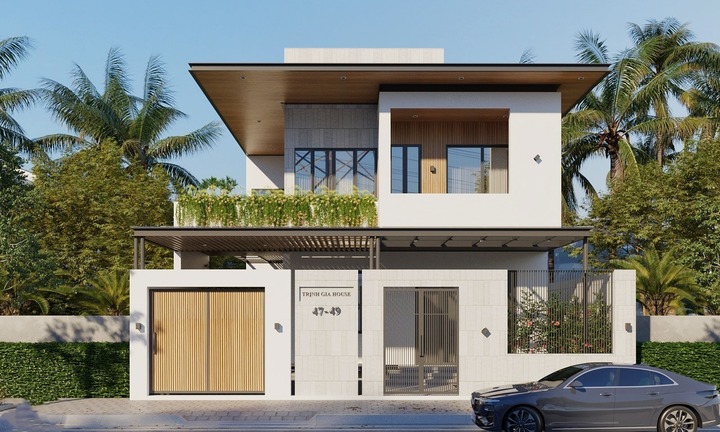 Mẫu xây nhà 1 trệt 1 lầu 500 triệu đẹp nhất năm 2024