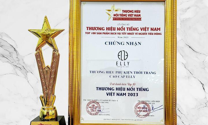 ELLY được vinh danh Top 10 thương hiệu nổi tiếng Việt Nam 2023