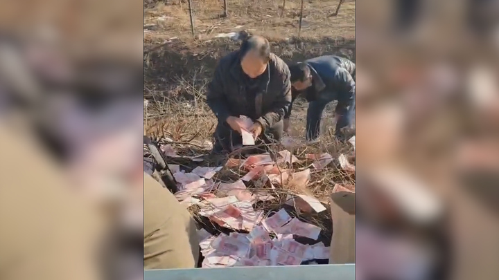 Ô tô gặp nạn trên cao tốc, người dân đổ xô nhặt tiền giúp tài xế