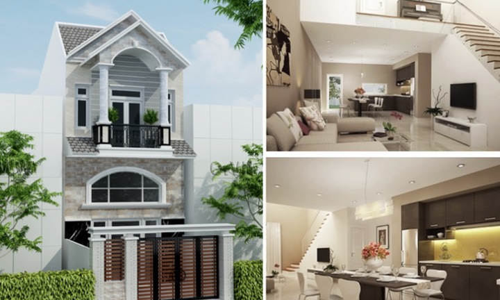 Thiết kế nhà ống 1 trệt 1 lửng 1 lầu đang được ưa chuộng