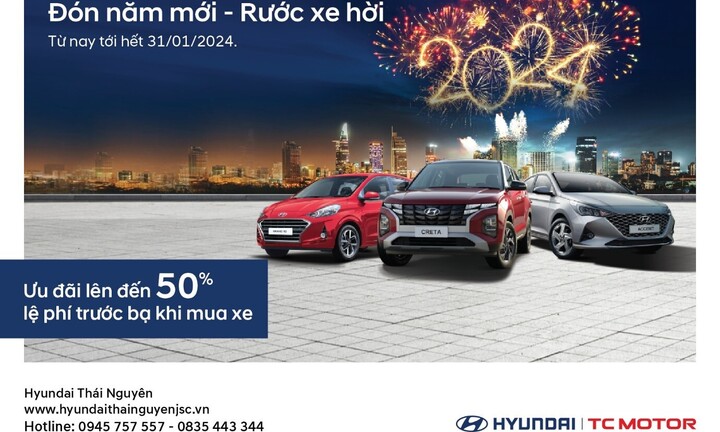 'Đón năm mới - Rước xe hời' giảm 50% lệ phí trước bạ