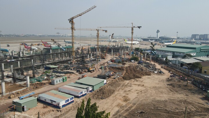 1.600 công nhân thi công xuyên Tết dự án Nhà ga T3 sân bay Tân Sơn Nhất