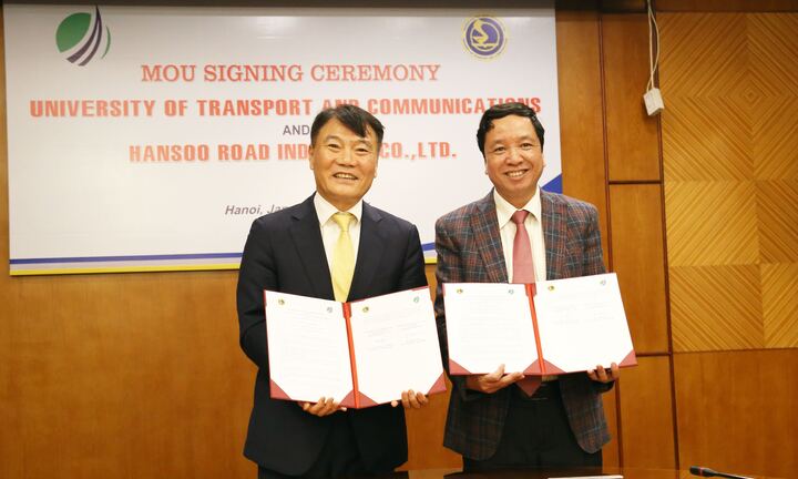 Trường Đại học Giao thông vận tải ký hợp tác với công ty đường bộ Hàn Quốc