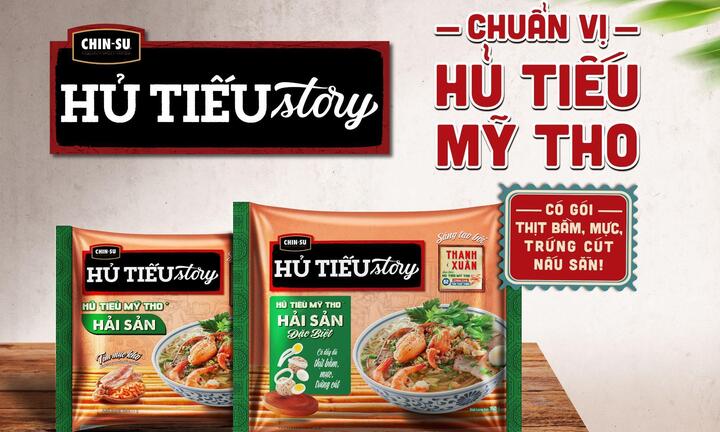 CHIN-SU mang Hủ tiếu Mỹ Tho vào gói ăn liền, giữ trọn hương vị đặc trưng Nam Bộ