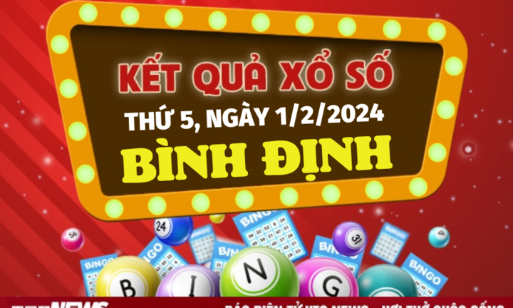 XSBDI 1/2/2024 - Kết quả xổ số Bình Định hôm nay 1/2