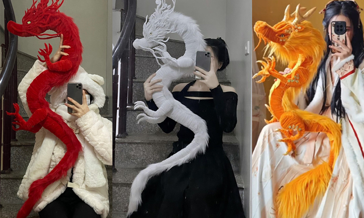 'Trend' làm linh vật rồng bằng kẽm nhung gây sốt mạng