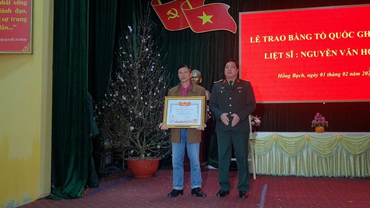 Quân nhân ở Thái Bình được công nhận liệt sỹ sau gần 70 năm hy sinh