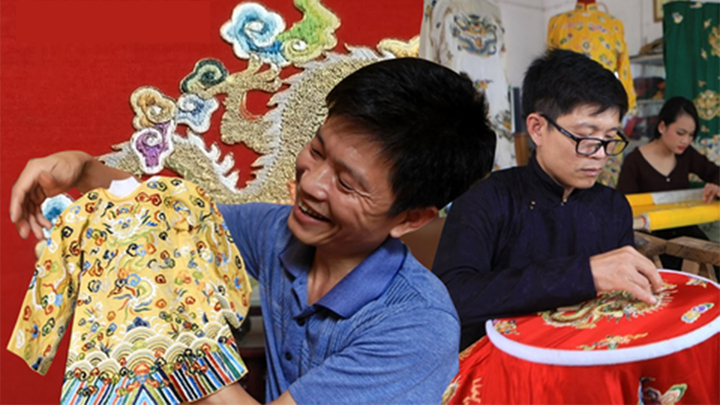 Người duy nhất phục dựng nghệ thuật thêu Cung đình ở Việt Nam