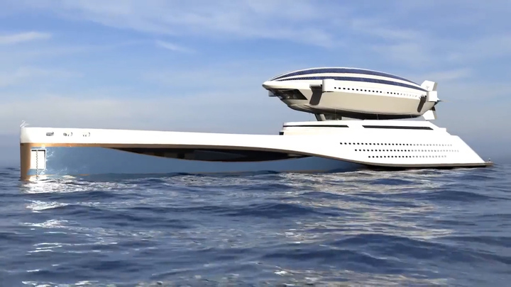 Ngắm thiết kế siêu du thuyền kết hợp khinh khí cầu 