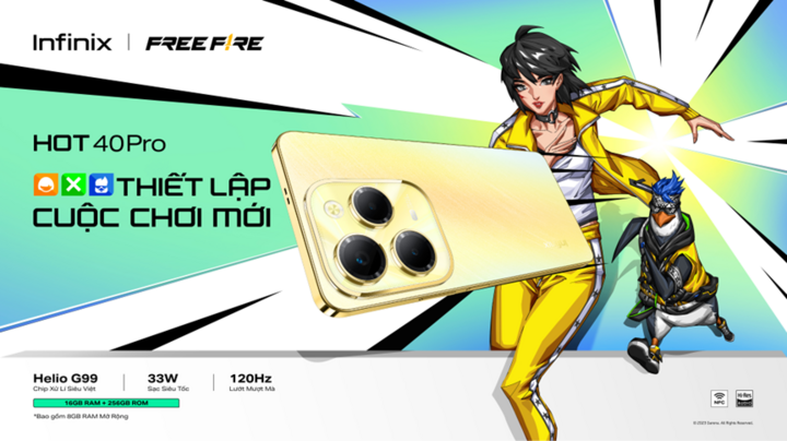 Infinix ra mắt gaming phone HOT 40 Series: Sạc nhanh 33W, chip Helio G99