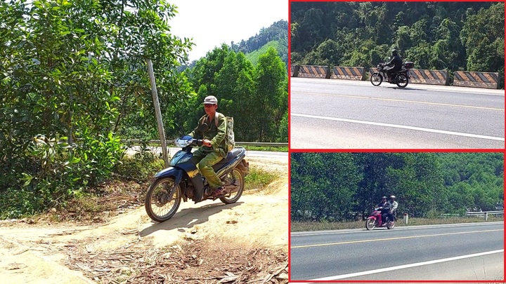 Dân ngang nhiên phá rào, đưa xe máy vào cao tốc La Sơn - Túy Loan