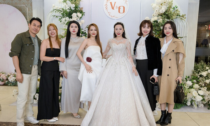 NSND Thu Hà, Hồng Diễm, Nhã Phương dự hôn lễ của Kim Oanh và chồng người mẫu