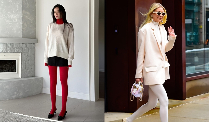 Những gam màu quần tất đang là xu hướng năm mới