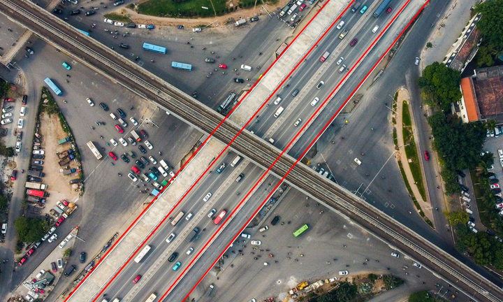 Hiện trạng 2 cầu vượt thép 340 tỷ đồng ở Hà Nội trước ngày thông xe