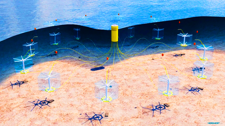 Dự án điện gió nổi ngoài khơi kết hợp với trang trại lồng cá bền vững