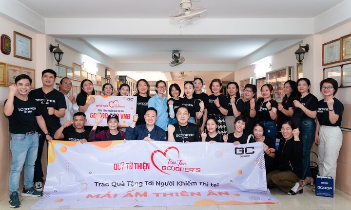 Gcoop Việt Nam trao quà tặng cho người khiếm thị tại mái ấm Thiên Ân