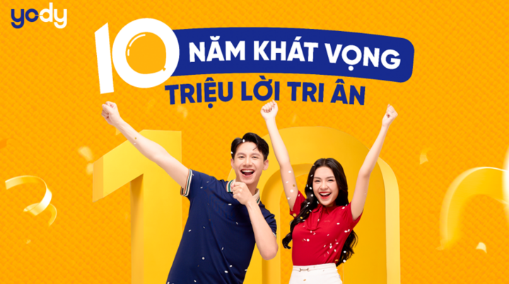 Thời trang YODY đánh dấu cột mốc 10 năm hoạt động tại thị trường Việt Nam