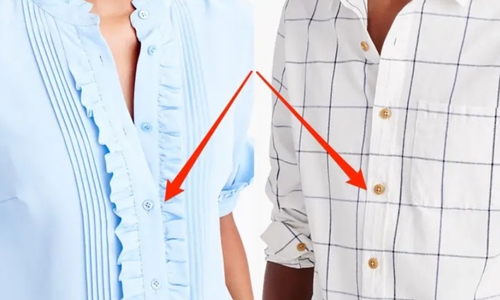 Vì sao cúc áo sơ mi nam và sơ mi nữ luôn nằm ở vị trí ngược nhau?