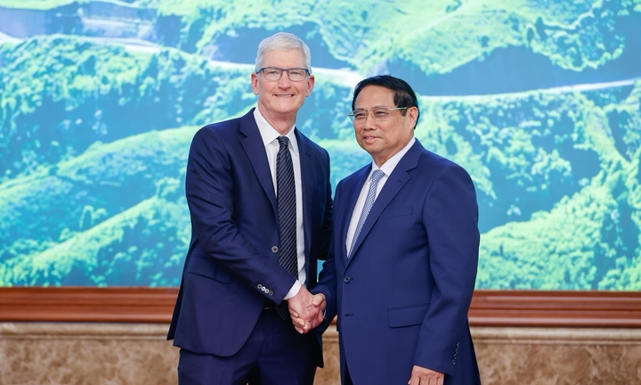 Thủ tướng đề nghị Apple coi Việt Nam là cứ điểm tham gia chuỗi sản xuất toàn cầu