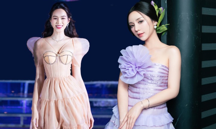 Hoa hậu Đỗ Thị Hà đọ sắc cùng nữ diễn viên phim 'Đừng làm mẹ cáu'