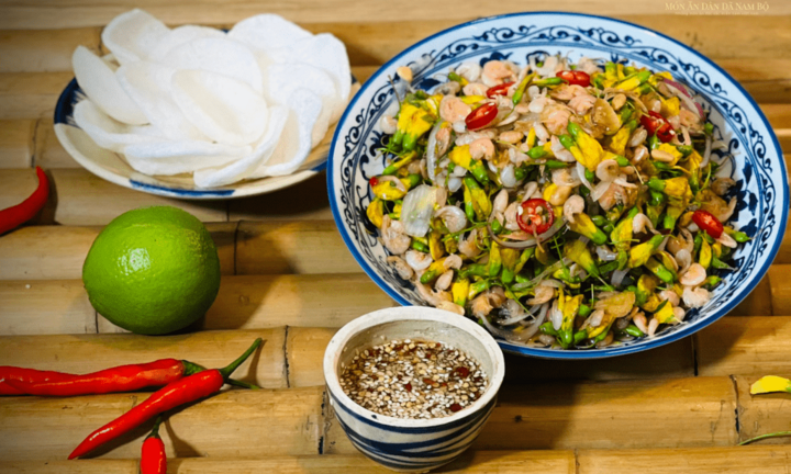 Cách làm gỏi tép bông điên điển ngon tại nhà 