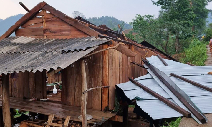 Dông lốc, mưa đá ở Sơn La làm 1 người chết, 3 người bị thương