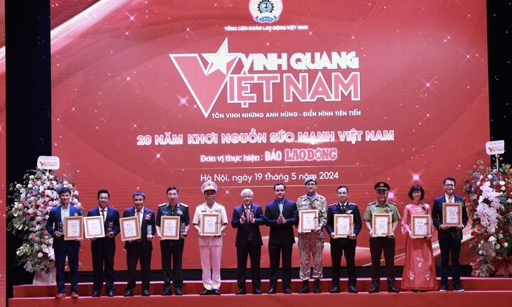 Tôn vinh 20 tập thể, cá nhân chương trình Vinh quang Việt Nam 2024
