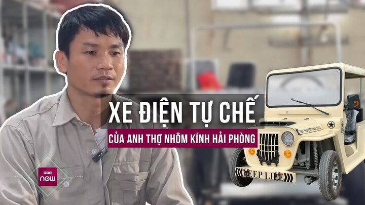 Thợ nhôm kính chế ô tô điện bằng đồ cũ như xe xịn
