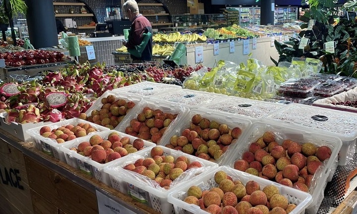 Vải thiều Thanh Hà xuất sang Úc, lên kệ siêu thị giá gần 600.000 đồng/kg