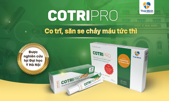 Đại học Y Hà Nội công bố nghiên cứu hiệu quả cải thiện bệnh trĩ của CotriPro