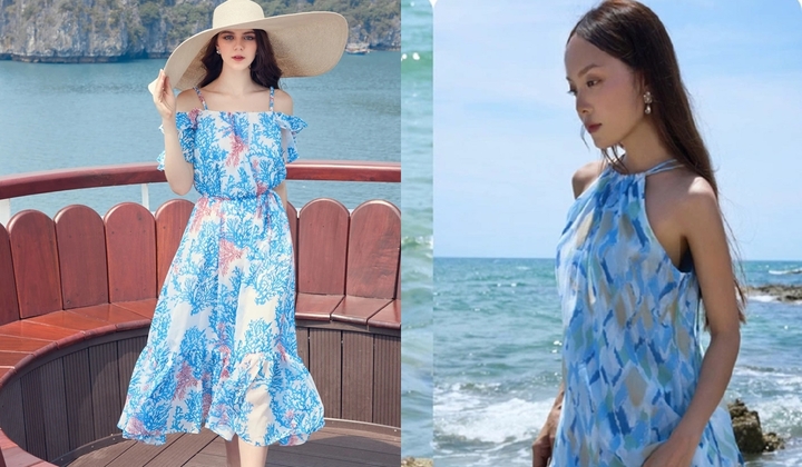 Những mẫu đầm họa tiết, bay bổng cho nàng diện đi biển mùa hè