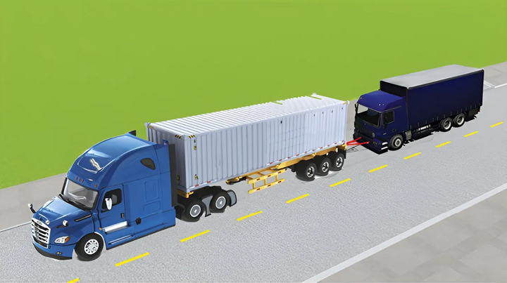 Xe kéo nhau trong trường hợp này có đúng quy định?