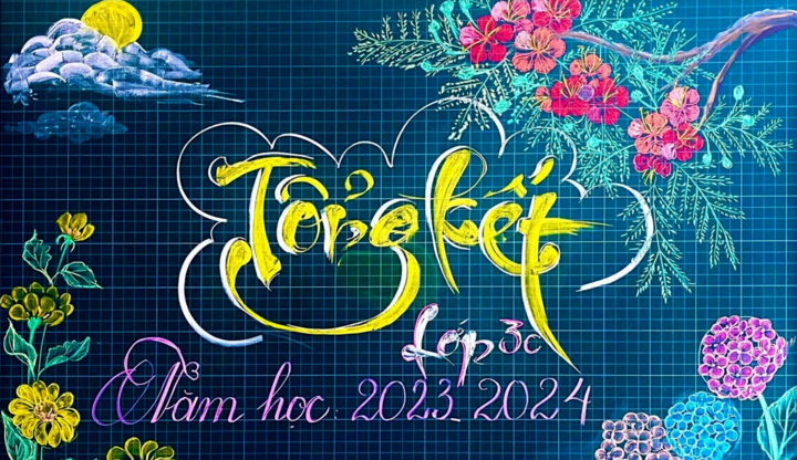 Giáo viên khoe tài trang trí bảng đẹp như tranh vẽ gây bão mạng