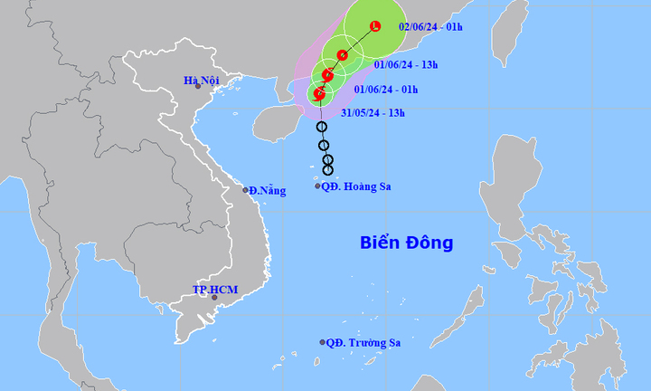 Áp thấp nhiệt đới mạnh lên thành bão số 1, gió giật cấp 10