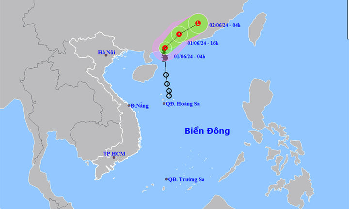 Bão số 1 suy yếu thành áp thấp nhiệt đới
