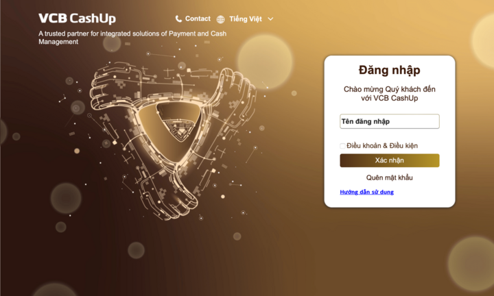 VCB CashUp - Giải pháp quản lý dòng tiền toàn diện cho hệ sinh thái doanh nghiệp