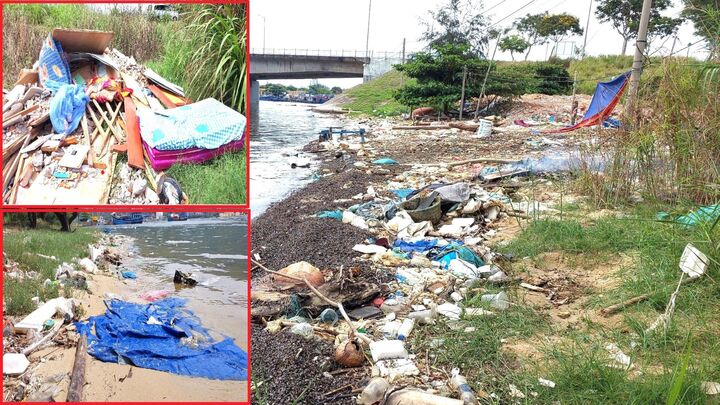 Rác thải nhựa, xà bần bủa vây vịnh Đà Nẵng