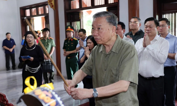Chủ tịch nước Tô Lâm thăm Khu Di tích lịch sử quốc gia Nà Tu